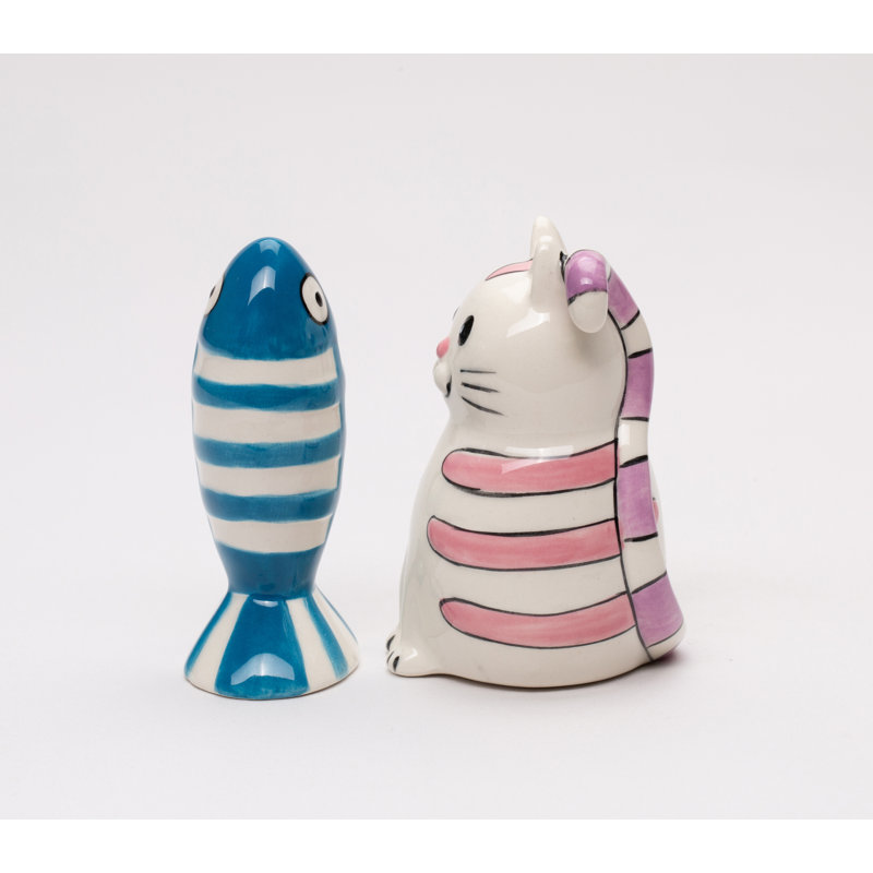 Cat And Fish Salt And Pepper