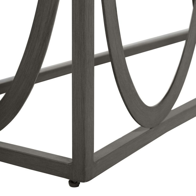 Ella Outdoor Buffet and Console Table, Charcoal/Travertine Superstone