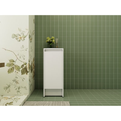 Freestanding Bathroom Cabinet With Soft Close Door And Water- Surface Storage Versatile Use