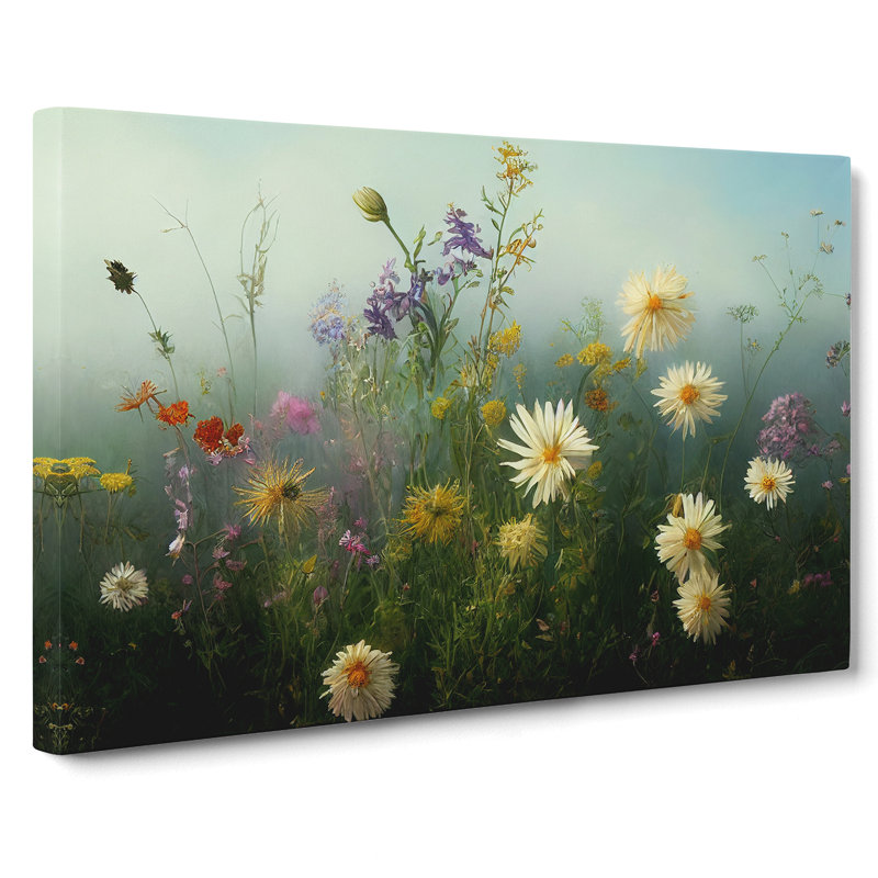 Resplendent Wildflowers Floral - Wrapped Canvas Painting, 40cm H x 60cm W x 3cm D
