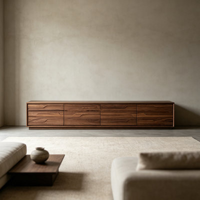 Luxury Minimalist Wood TV Stand