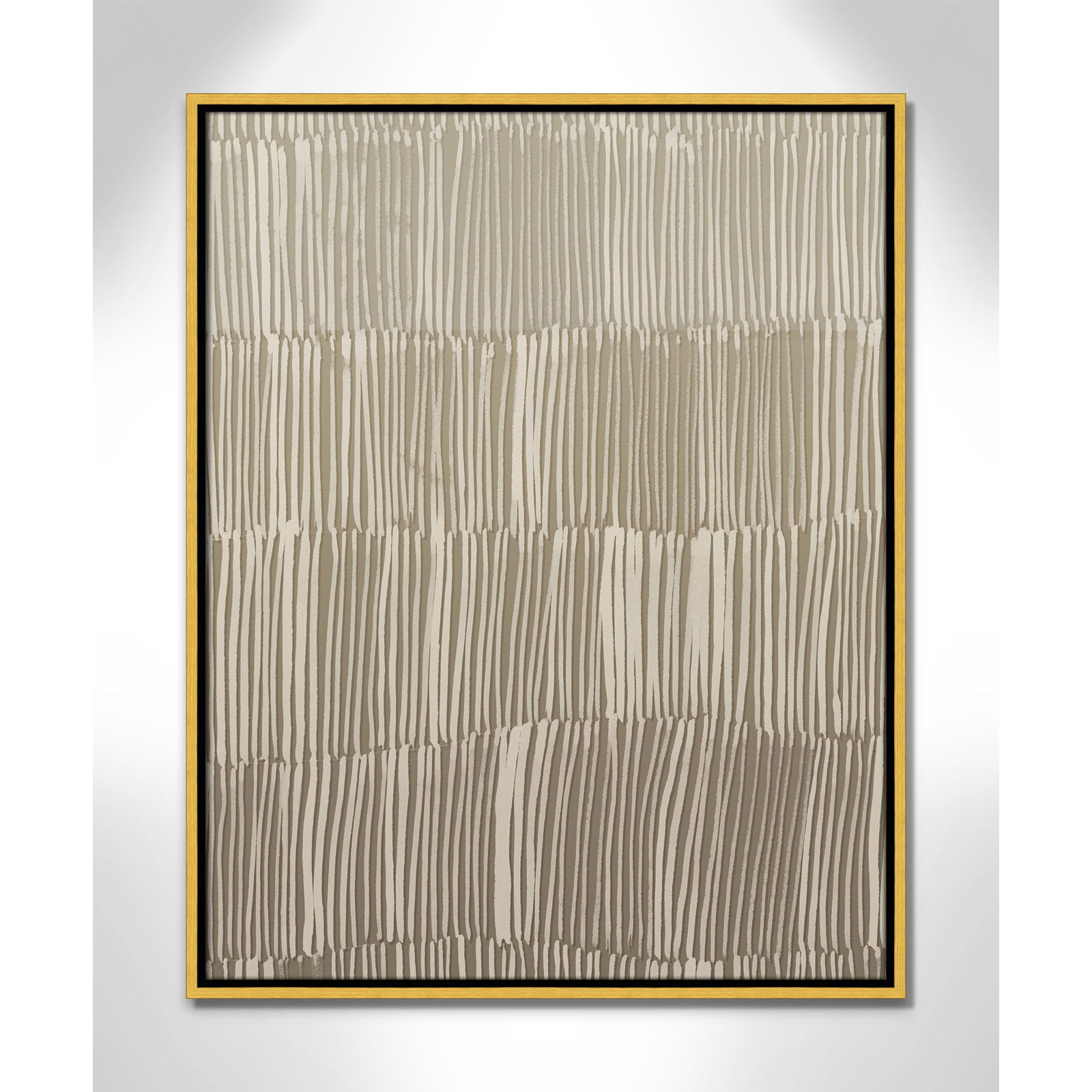 Linear Calm II Print by , 29.5" H x 23.5" W, Gold Floater
