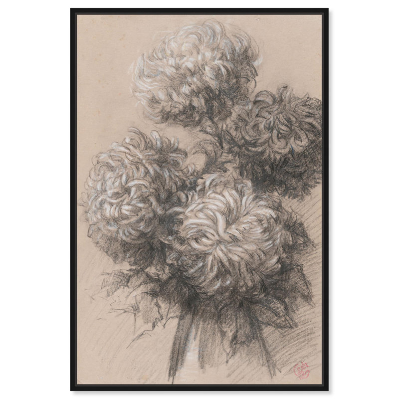 «Ghost Flowers», reproduction d'art sur toile par Art Remedy, H 16 po x l 11 po, Cadre noir