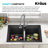 KRAUS Dual Mount Bowl Granite Kitchen Sink w/ Top Mount and Undermount Installation-119750040-119750035