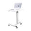 Bureau debout blanc compact avec élément réglable - hauteur de 28,92 po à 43,30 po, bureau, carré, hauteur en métal et bois blanc, 27,51 po Profond, pour les espaces de travail