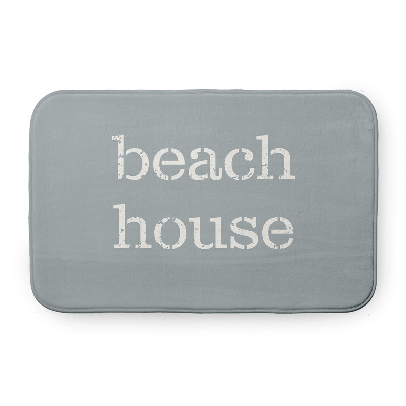 Tapis de bain Beach, L 17 po x L 24 po, gris