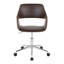 Chaise de travail contemporaine en métal et similicuir-1914582013
