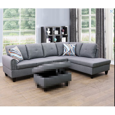 Budwin Upholstered 97 " L-Shaped Sofa & Chaise
