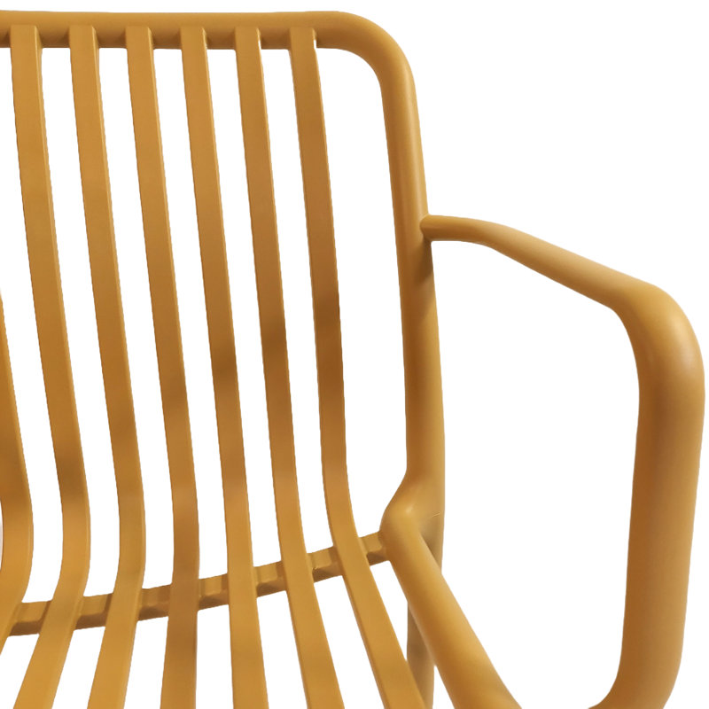 Badi Stacking Patio Dining Armchair, Yellow