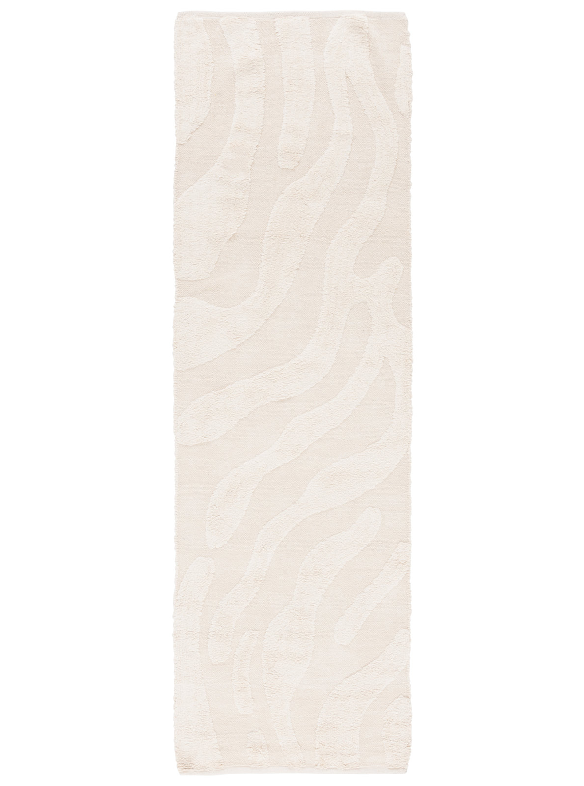 Moura Ivory Washable Hand-Woven Cotton Rug, Runner 2'3" x 8'