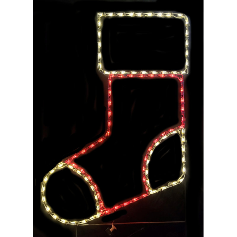 Présentoir lumineux de bas de Noël