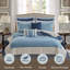 Ensembles de literie bleu marine de qualité supérieure, matériau en microfibre, style traditionnel pour le confort de la maison