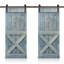 Porte de grange à panneaux et en bois avec quincaillerie d'installation-86647850-93853056