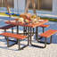Solid Wood Outdoor Picnic Table , 80.8 " W 80.8 " D