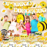 Bee Birthday Decorations,Bee Party Decorations and Tableware Set