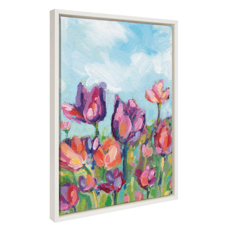 «Spring» par Rachel Christopoulos, reproduction d'art sur toile encadrée, Cadre blanc