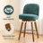 26" Swivel Upholstered Counter Stool With Solid Wood Frame And Mid Back-1180840757