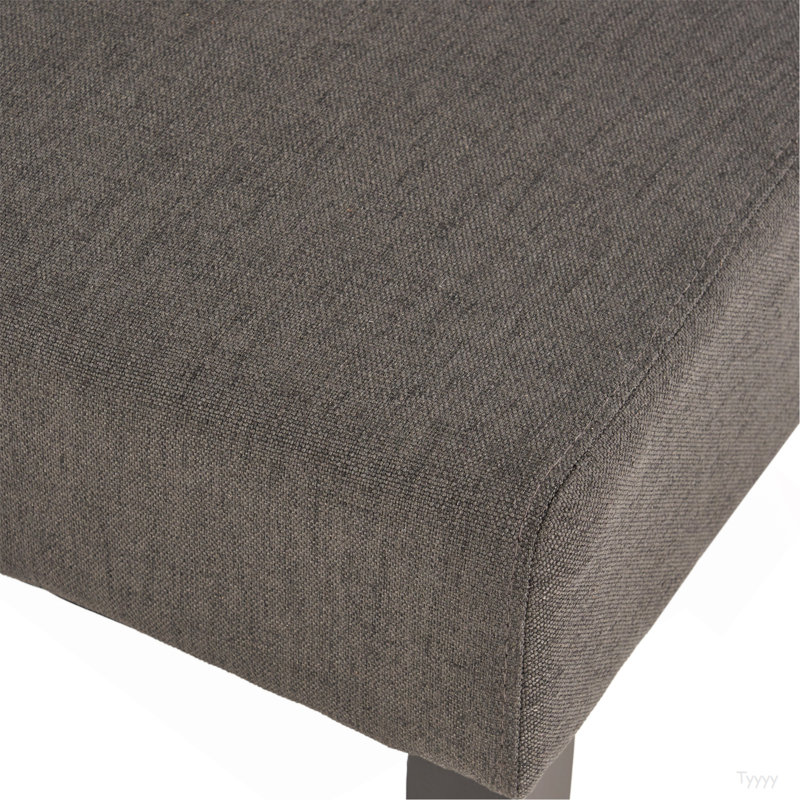 Ensemble de 2 chaises roulantes Broxton touffeté à manger KD MP2, Gris foncé
