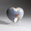 Blue Chalcedony Orca Stone Heart from Madagascar