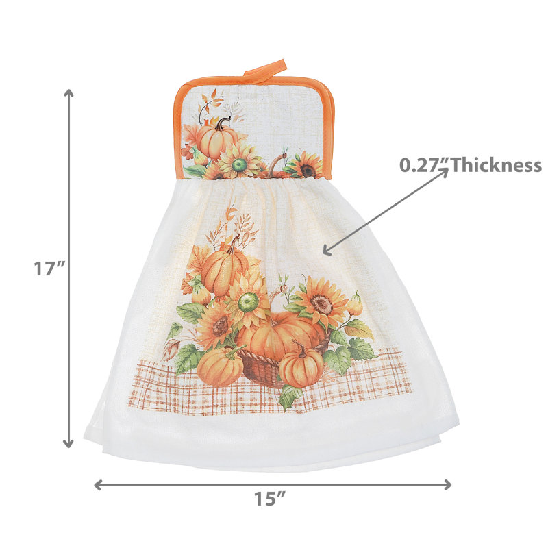Ensemble de 2 essuie-mains Tie (citrouille)