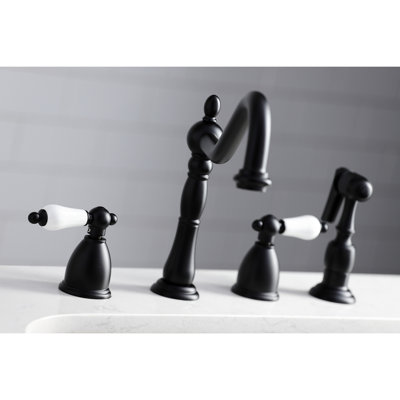 Kingston Brass Heritage Double-Handle Widespread Kitchen Faucet