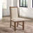Transitional Style 2Pcs Side Chairs Rustic Oak Solid Wood