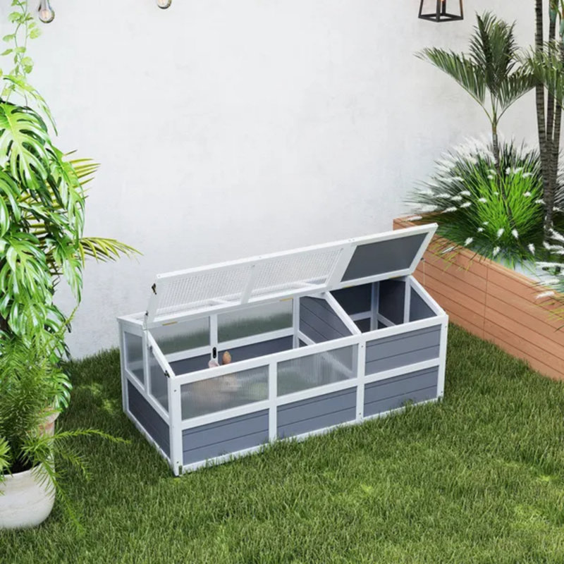 Light Gray Bottomless Outdoor Tortoise Enclosure