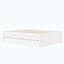 Lit plateforme double avec lit gigogne et 2 tiroirs, lits en bois massif avec barre d'alimentation, blanc-282960251-282960249