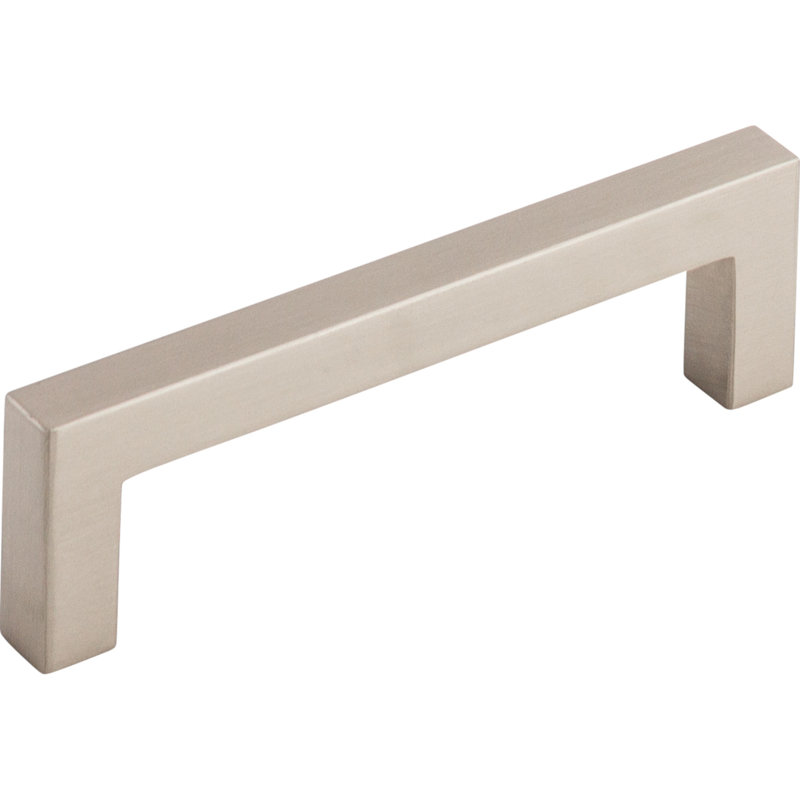 Square Bar pull, Brushed Satin Nickel, 3 3/4" Center to Center