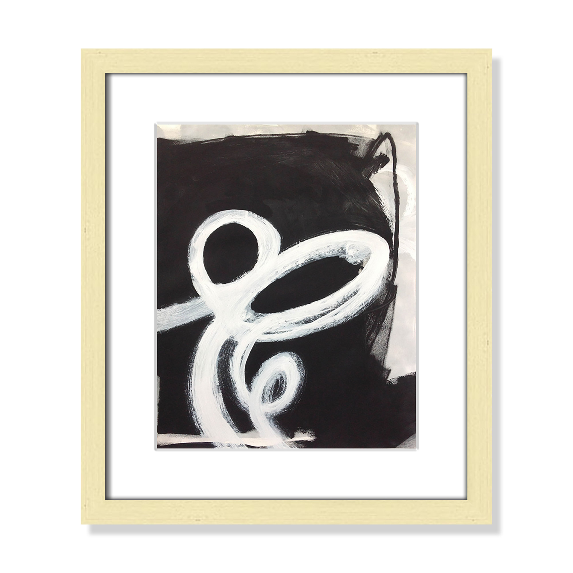 Ansonia Swirly Swirls II Print by , Gold Single Picture Frame, 15" H x 13" W x 1.25" D, Yes
