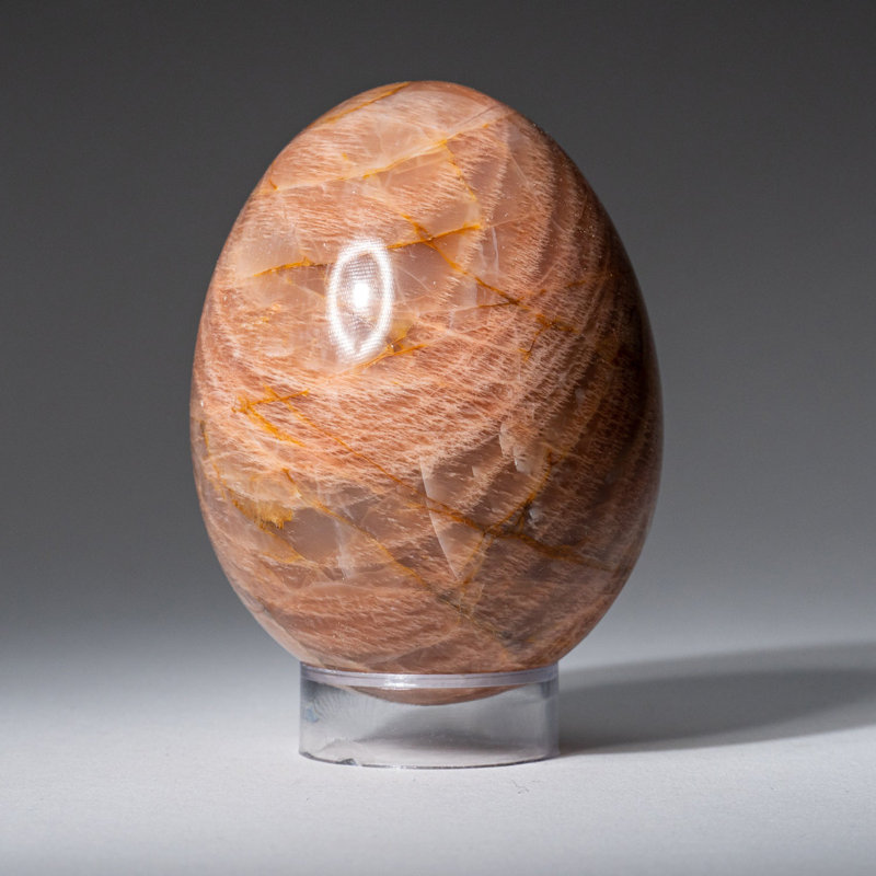Genuine Polished Peach Moonstone (2") Egg from Madagascar