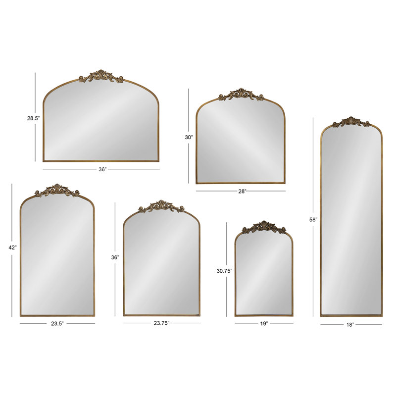 Anglo Metal Flat Mirror, 30.75" x 19", White