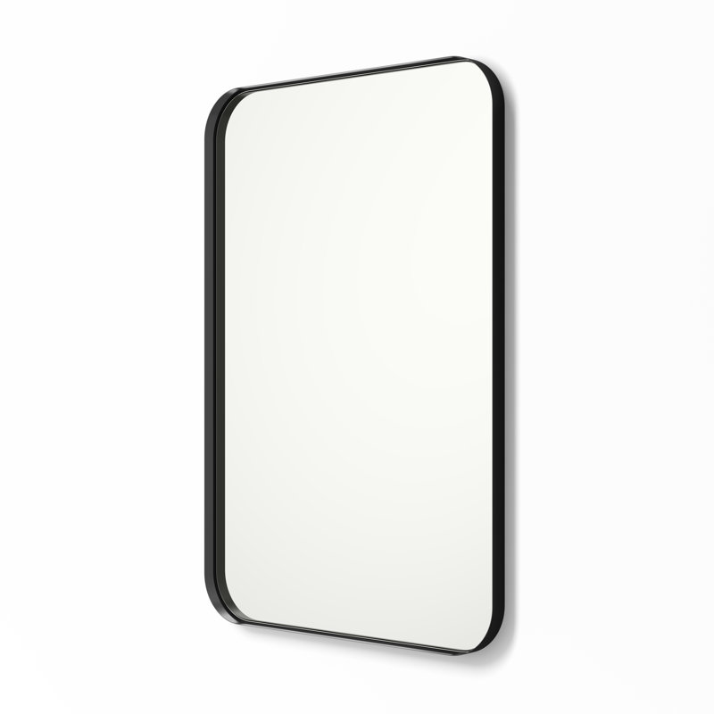 Weeksville Wall Mirror, 36" x 24", Black