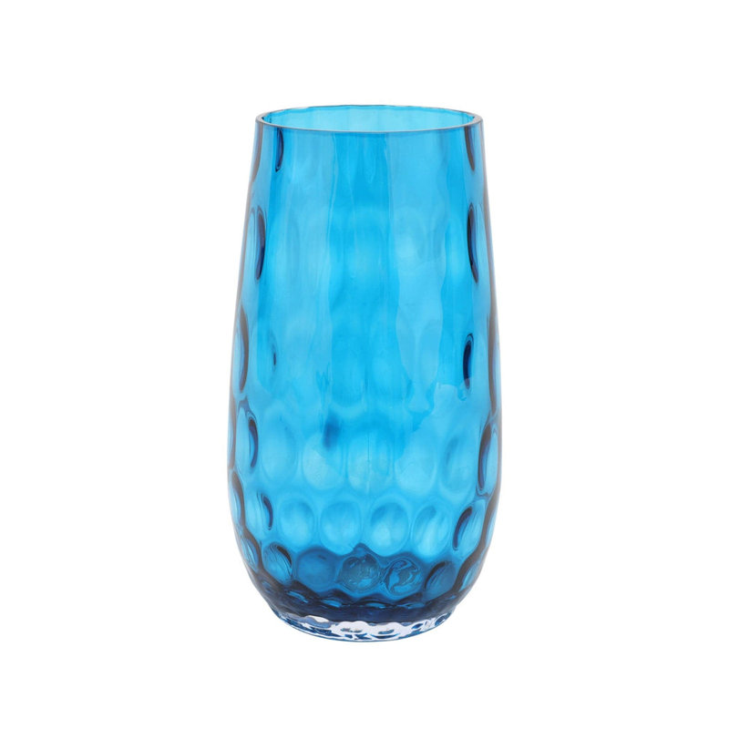 Vase en verre Bolla, Bleu cendré, H 12 po x l 6 po x P 6 po