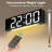 12” digital wall clock full screen display black color