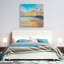 « coucher de soleil par the sea », reproduction de peinture à l’huile sur toile tendue-27974889
