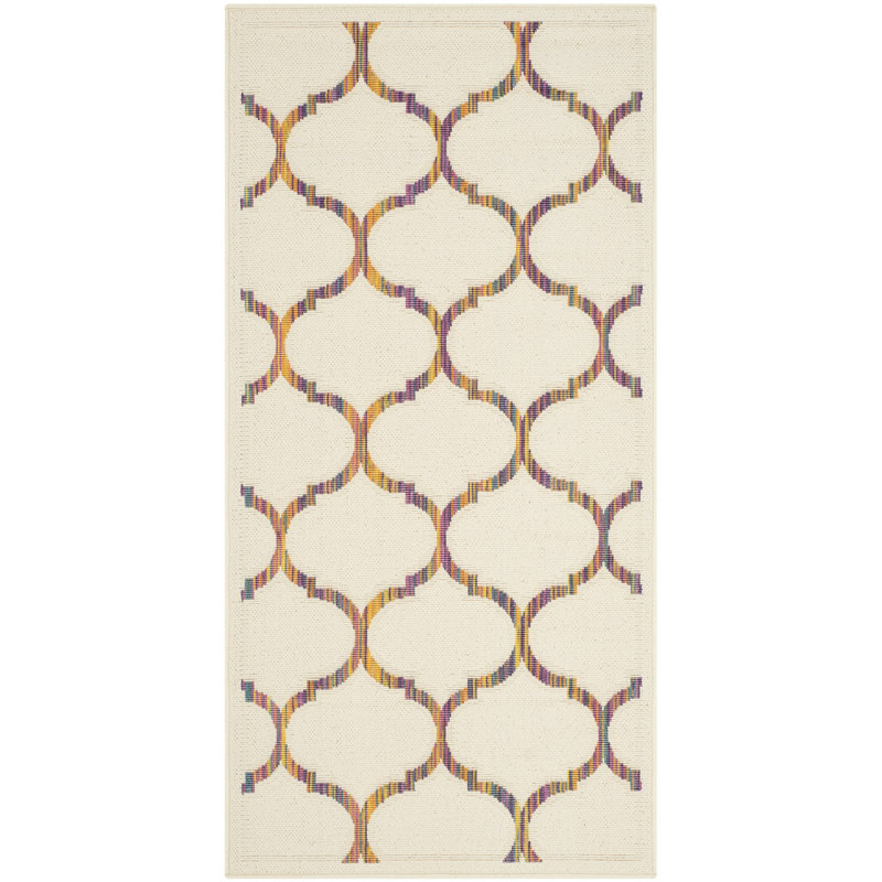 Multicolor Geometric Pattern Kids' Rectangular Synthetic Rug