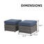 Repose-pieds d'extérieur en osier avec coussin Yoleth-1376353298