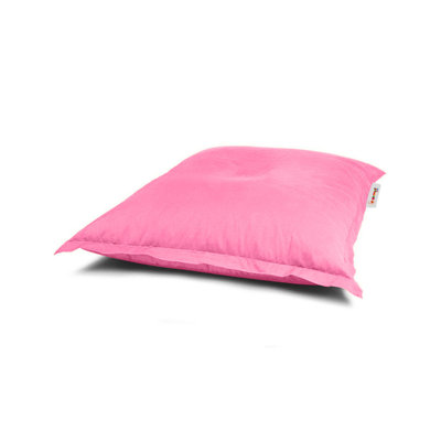 Fauteuil à billes rose de qualité supérieure, 39,4 x 39,4 x 7,9 pouces | Rembourrage 100% polyester imperméable, bourre de styromousse 100% originale | Double fermeture à glissière dissimulée, capacité de poids maximale de 440 lb | Parfait pour le divertissement extérieur moderne