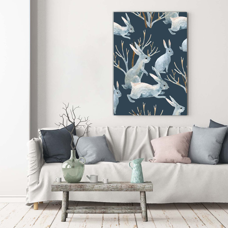 Rabbits - Wrapped Canvas Print