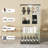 Jillion 4-Shelf Glass Display Cabinet, Curio Cabinet, Side By Side Door-111150349