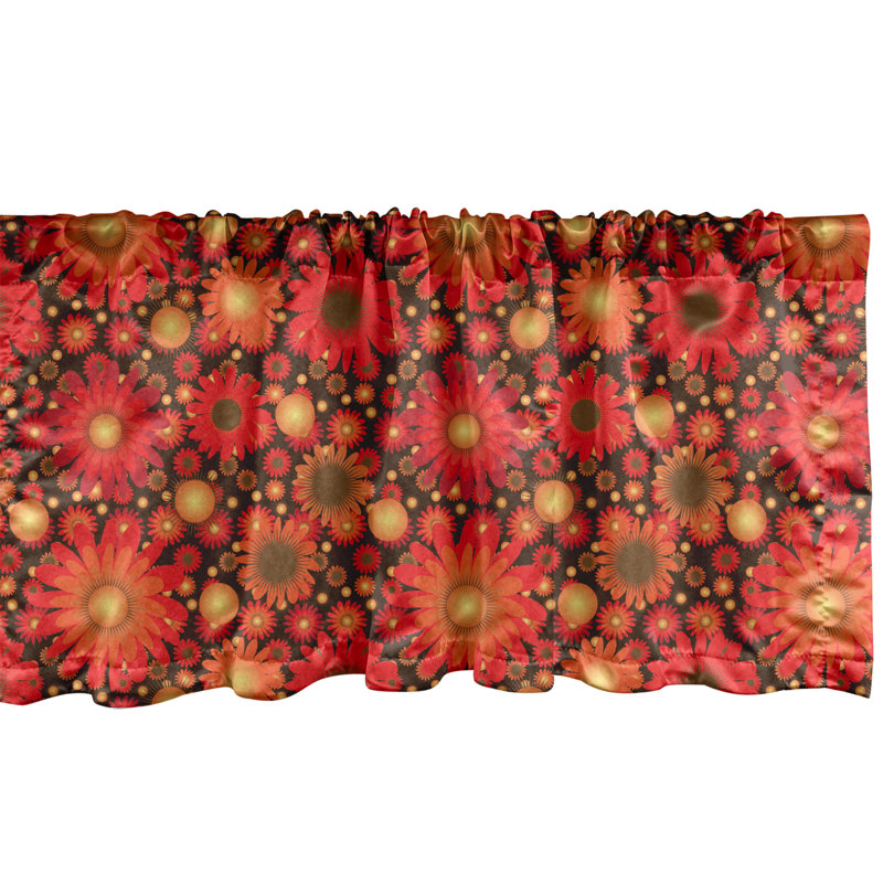 Ensemble de 2 cantonnières florales Ambesonne, L 54 po x L 12 po