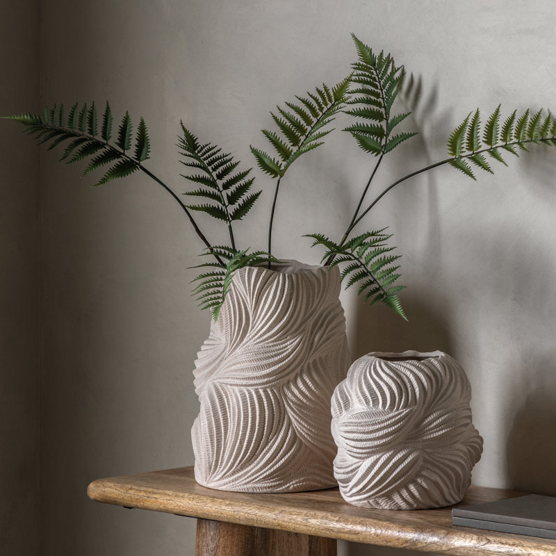 Deannette Stoneware Table Vase, 36.50 H x 26 W x 26 D cm