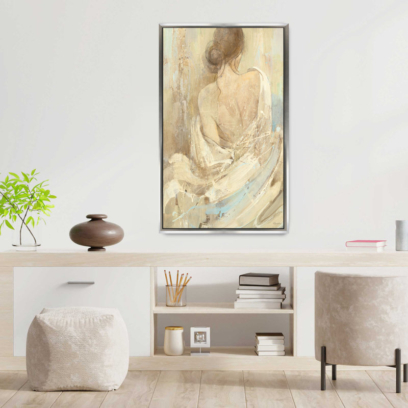 "Abstract figure Study I" par Albena Hristova, reproduction sur toile dans un cadre flottant, H 33,5 po x l 21,5 po