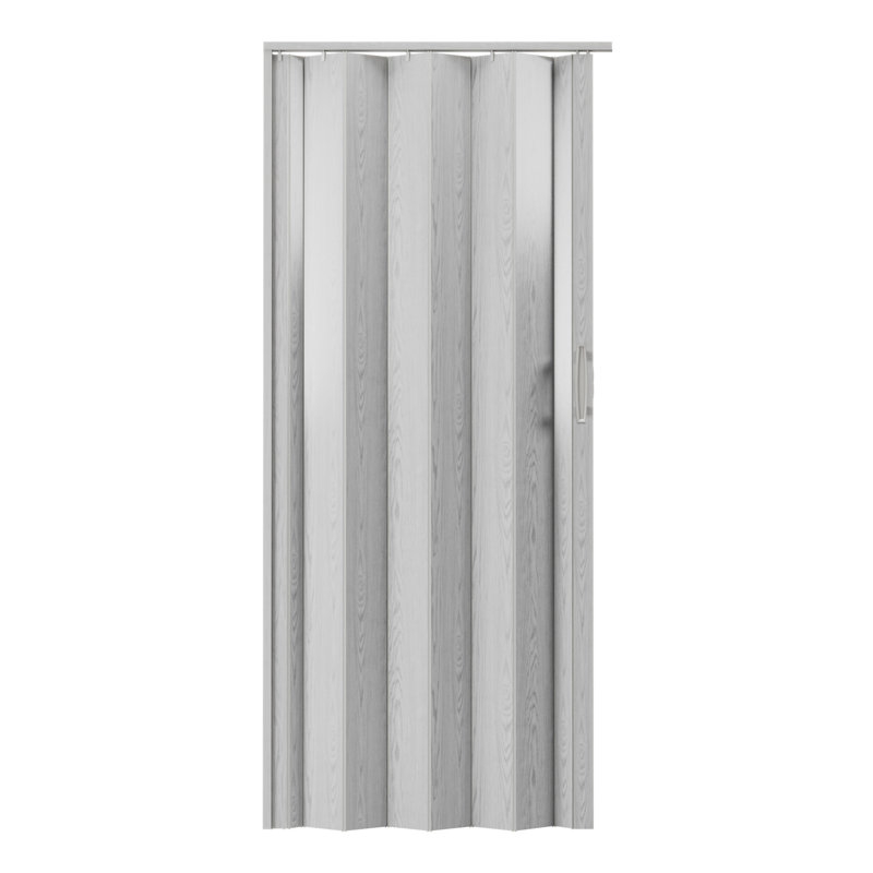 Portes accordéon pliables en PVC de 48 po ou cloison d'intimité pour usage interne, Gris