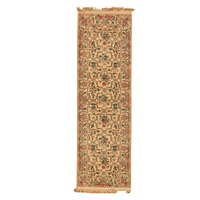 Tapis ivoire noué à la main de haute qualité