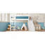 Lit mezzanine simple avec tablettes de rangement et garde-robe, lits mezzanine en bois massif avec glissière amovible et échelles, aucune boîte à ressorts nécessaire-698299182-698299221