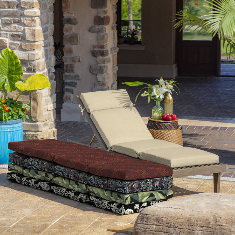 ARDEN Outdoor Chaise Lounge Cushion, Taupe, 2.5" H x 21" W x 42.5" D