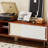 Simple design sense solid wood TV cabinet