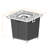 25'' H x 28'' W Outdoor Square Wicker Propane Gas Fire Pit Table with Lava Rocks and Lid